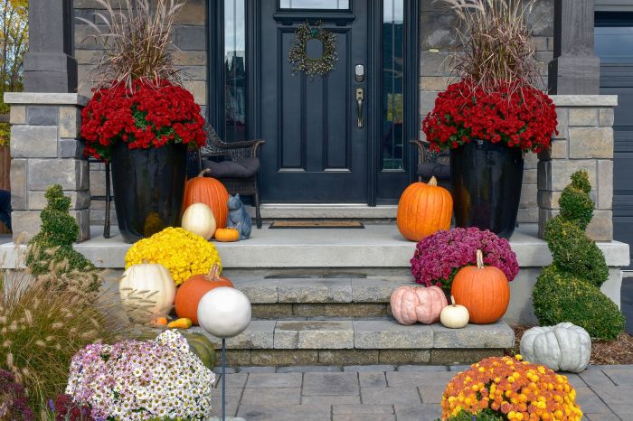 Door front decor ideas fall display country porch scarecrow make designs homebnc