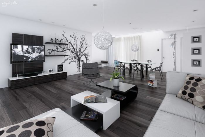 Black and white room decor ideas