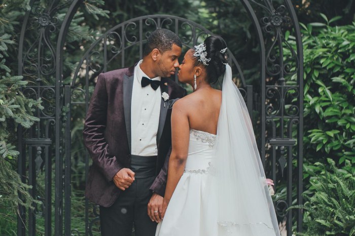 Simple wedding dress with veil