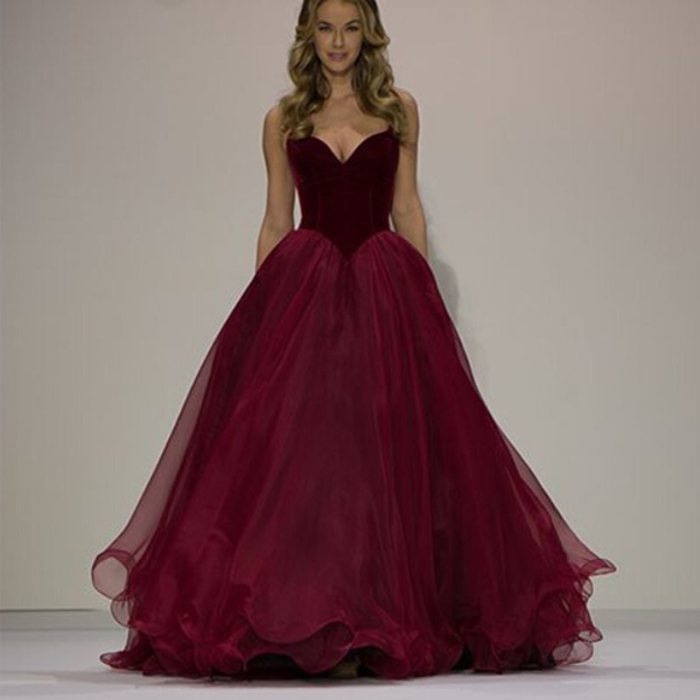 Red cheap wedding dresses