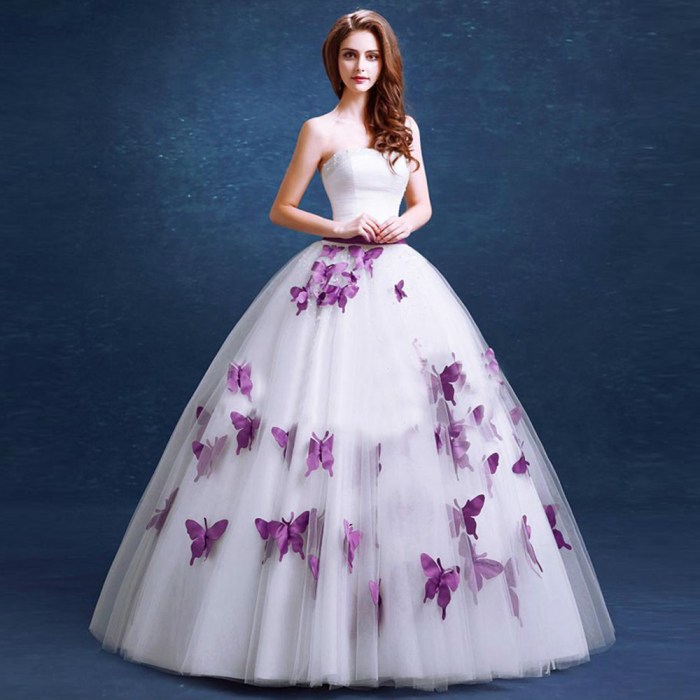 Purple renaissance wedding dress