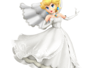 Princess peach in her wedding dress