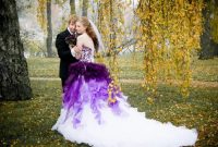 Purple renaissance wedding dress